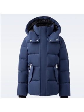 MACKAGE HUDSON Nano down jacket with removable hood size 10 boys in navy